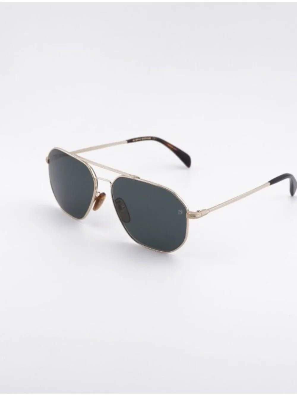 David Beckham DB 1041/S 006J QT Sunglasses Havana Aviator Frame, Green Lenses